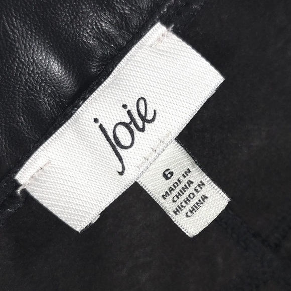 Joie LIMITED EDITION Faux Leather Pants Black JEI0000 Size 6 - Picture 5 of 16